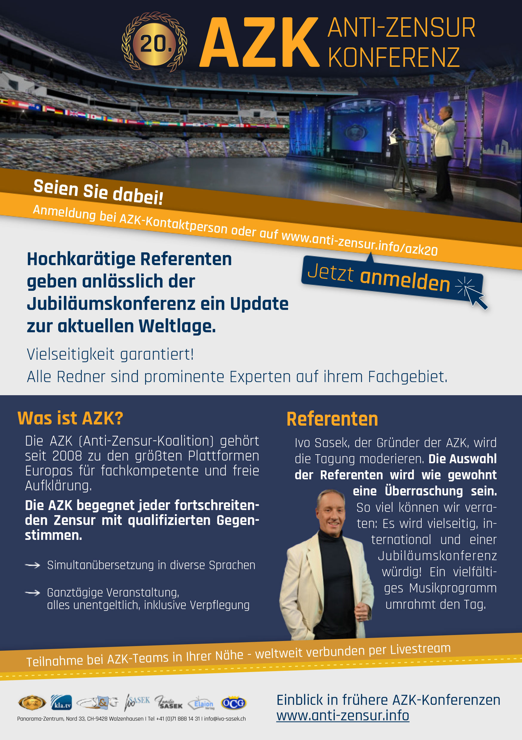 20. AZK Konferenz. Seien Sie dabei!